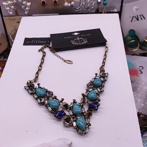 Geometric vintage agate necklace